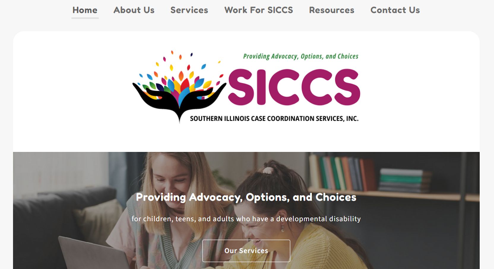 SICCS website homepage screenshot