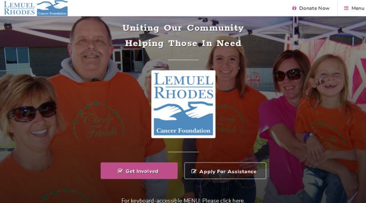 Lemuel Rhodes Cancer Foundation homepage screenshot